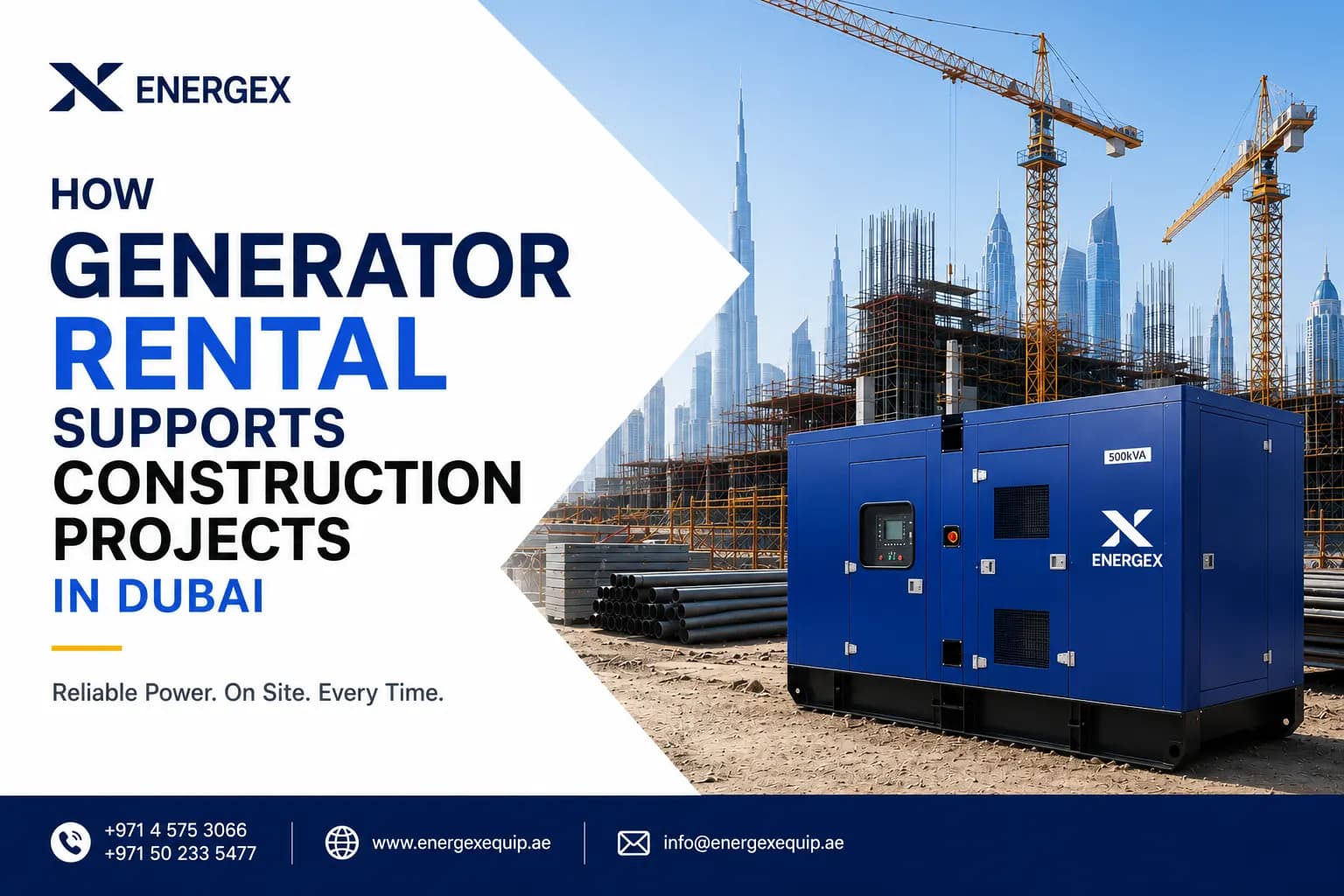 How Generator Rental Supports Construction Projects in Dubai